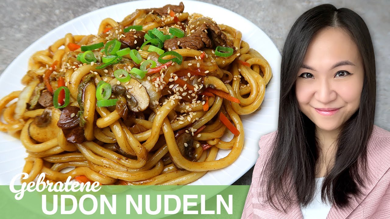 REZEPT: gebratene Udon Nudeln mit Rindfleisch und Gem&uuml;se | einfach japanisch kochen