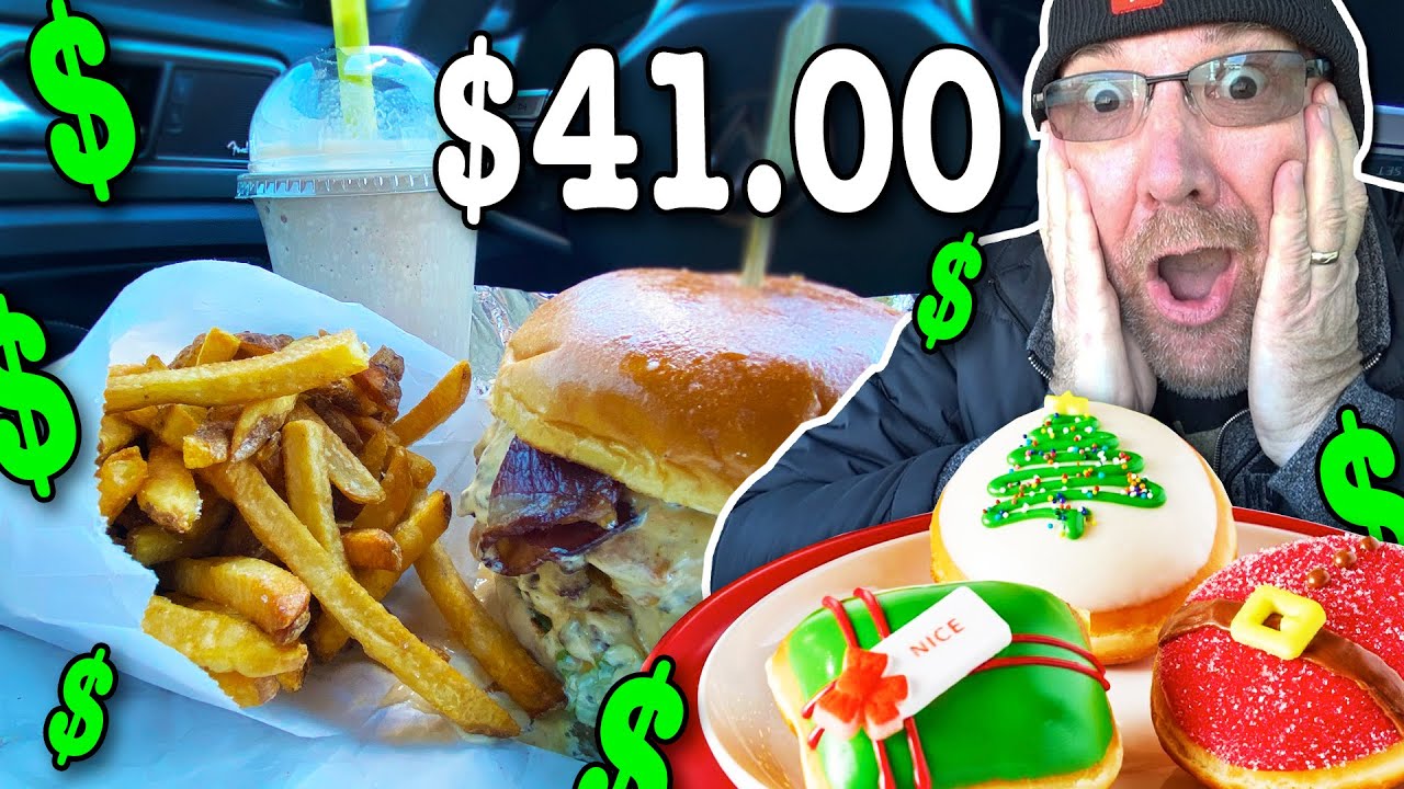 Gladiator Burger & Krispy Kreme Christmas Donuts