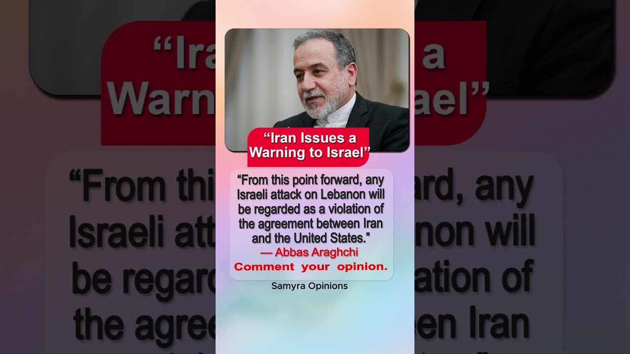 &ldquo;No More Attacks on Lebanon?&rdquo; Iran&rsquo;s Foreign Minister Sends Warning