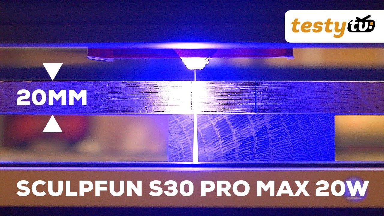 SCULPFUN S30 Pro Max 20W - potęga mocy lasera 4x LED