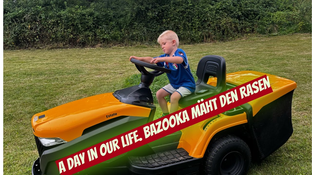 Stiga Estate Umbau von Mulch auf Fangkorb inkl. Messertausch und dann wird gemäht