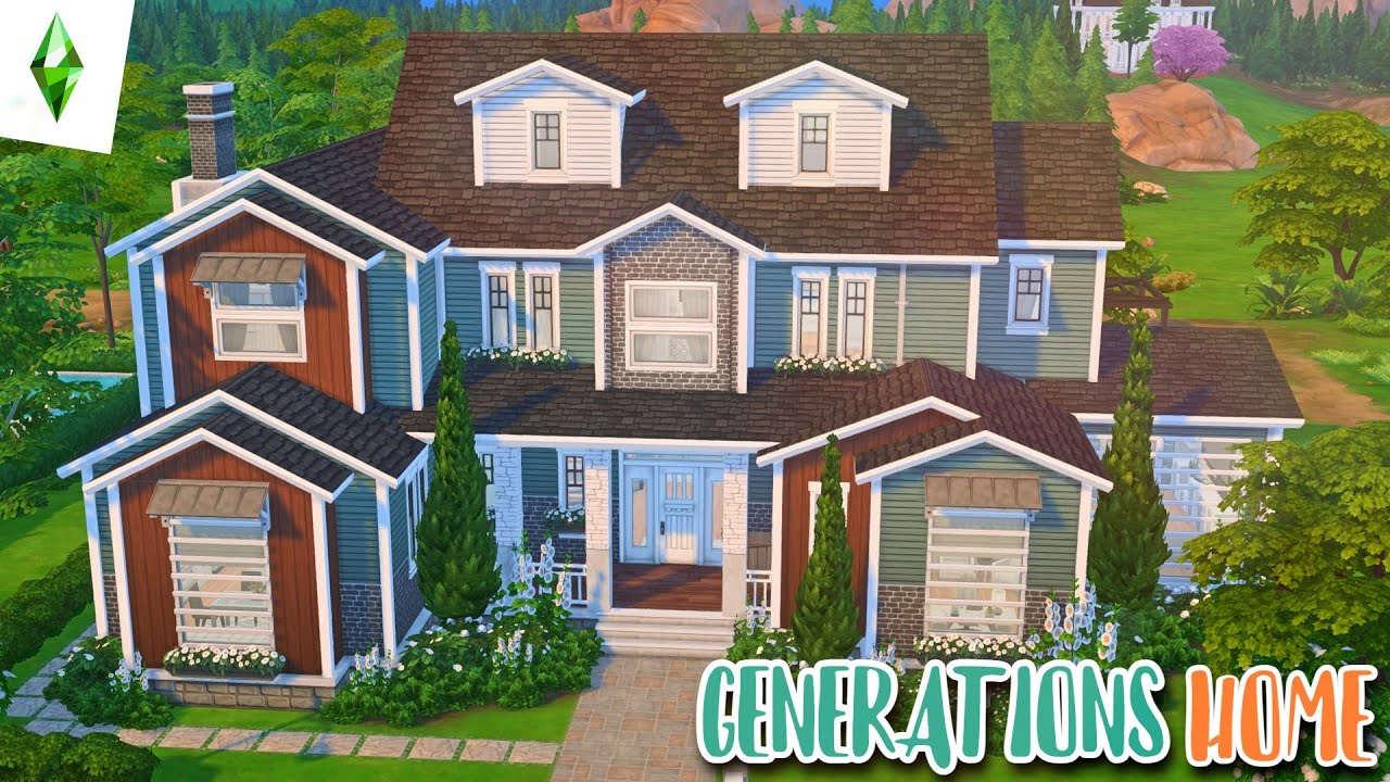 Generations Home 👨‍👩‍👧‍👧 | The Sims 4 - Save File - Willow Creek | Speed Build (No CC)