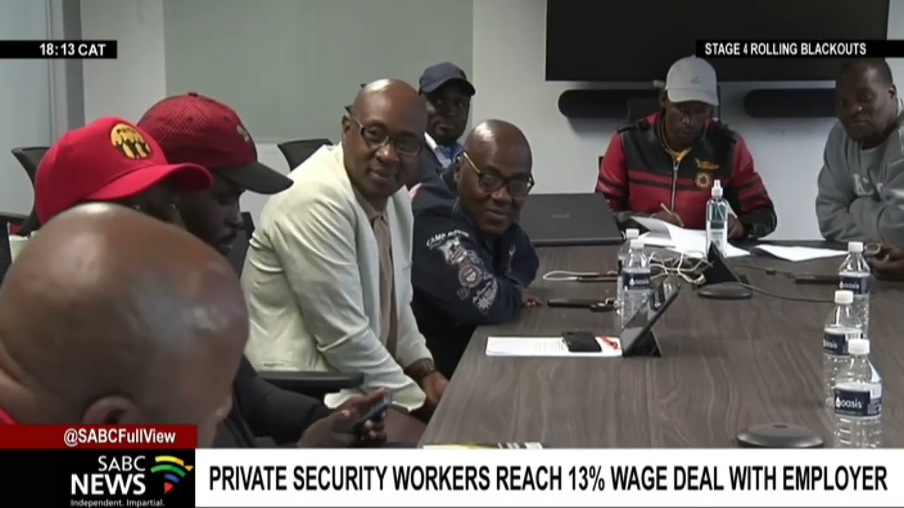 Workers' unions in the private security sector reach a 13% wage deal