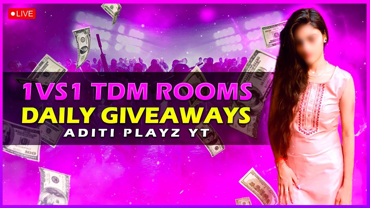 BGMI 1v1 TDM LIVE || BGMI LIVE CUSTOM ROOMS || GIRL GAMER || Aditi PlaYz Yt