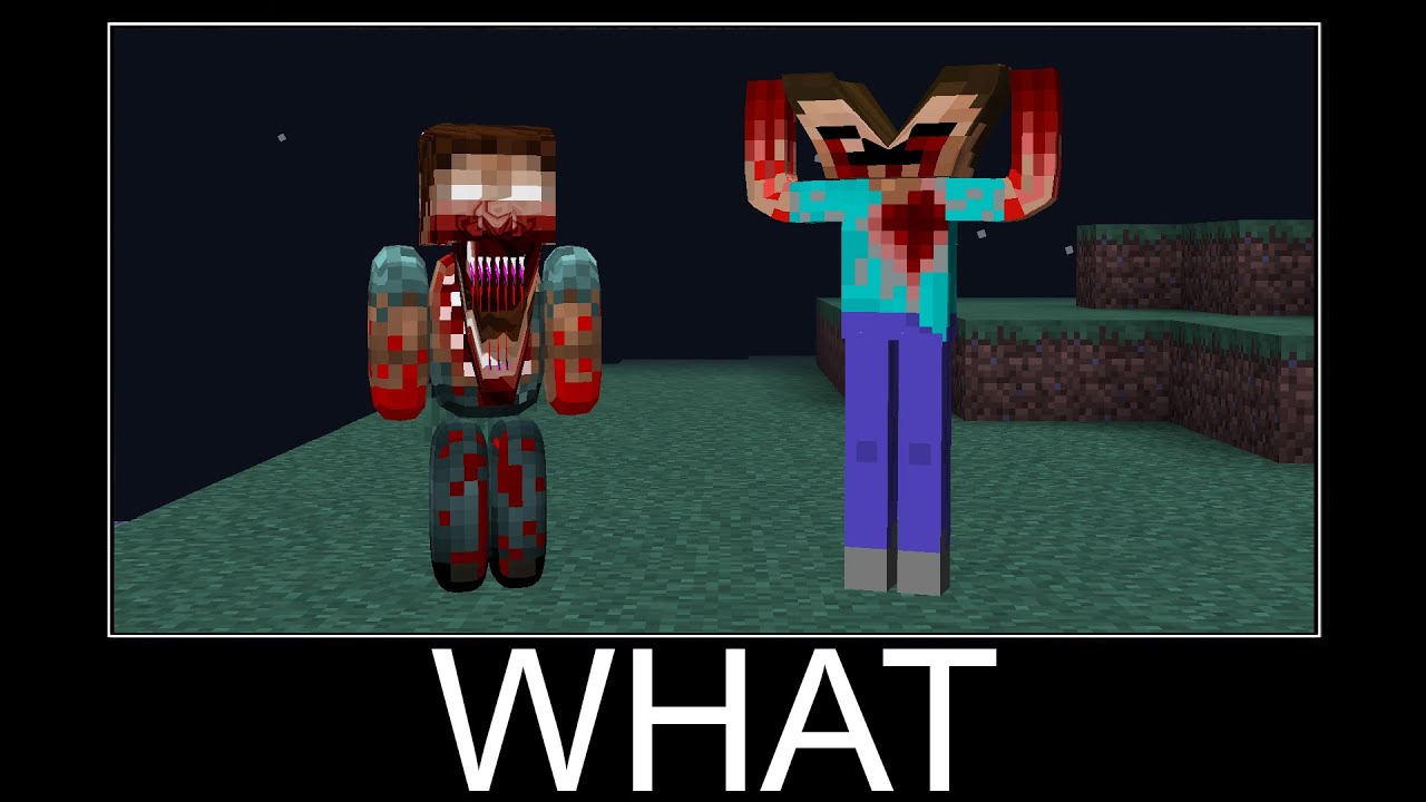 Wait What Scary Herobrines Minecraft Meme -  @JoSa Craft   @Not Safe   @zFazT ™  @Milkair   gameplay