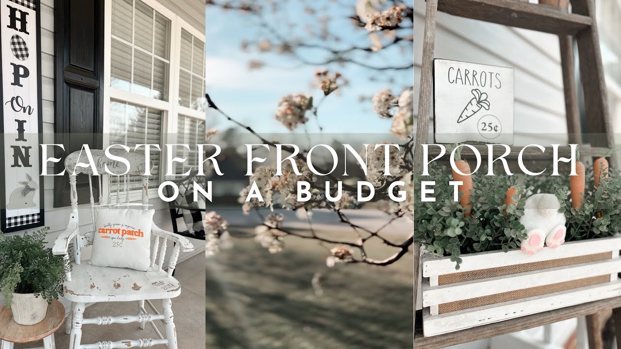 Spring & Easter Front Porch Ideas On A Budget | Simple Easter Decorating Ideas For Your Porch