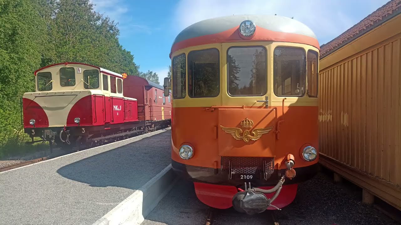 Rälsbuss, ånglok och disellok på Lennakatten den 8 Juli 2025 