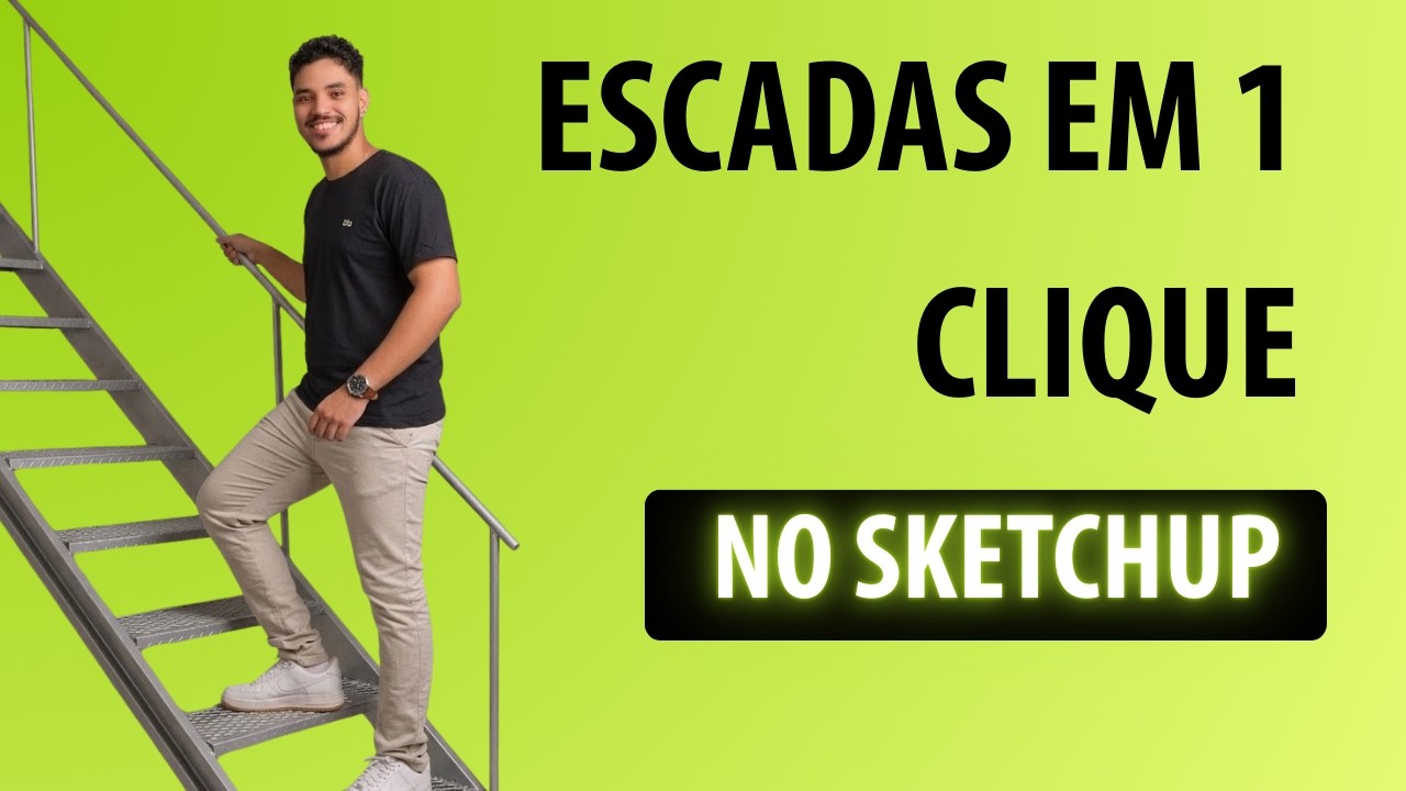 COMO CRIAR ESCADAS NO SKETCHUP - ESCADA EM L, ESCADA EM U, ESCADA HELICOIDAL