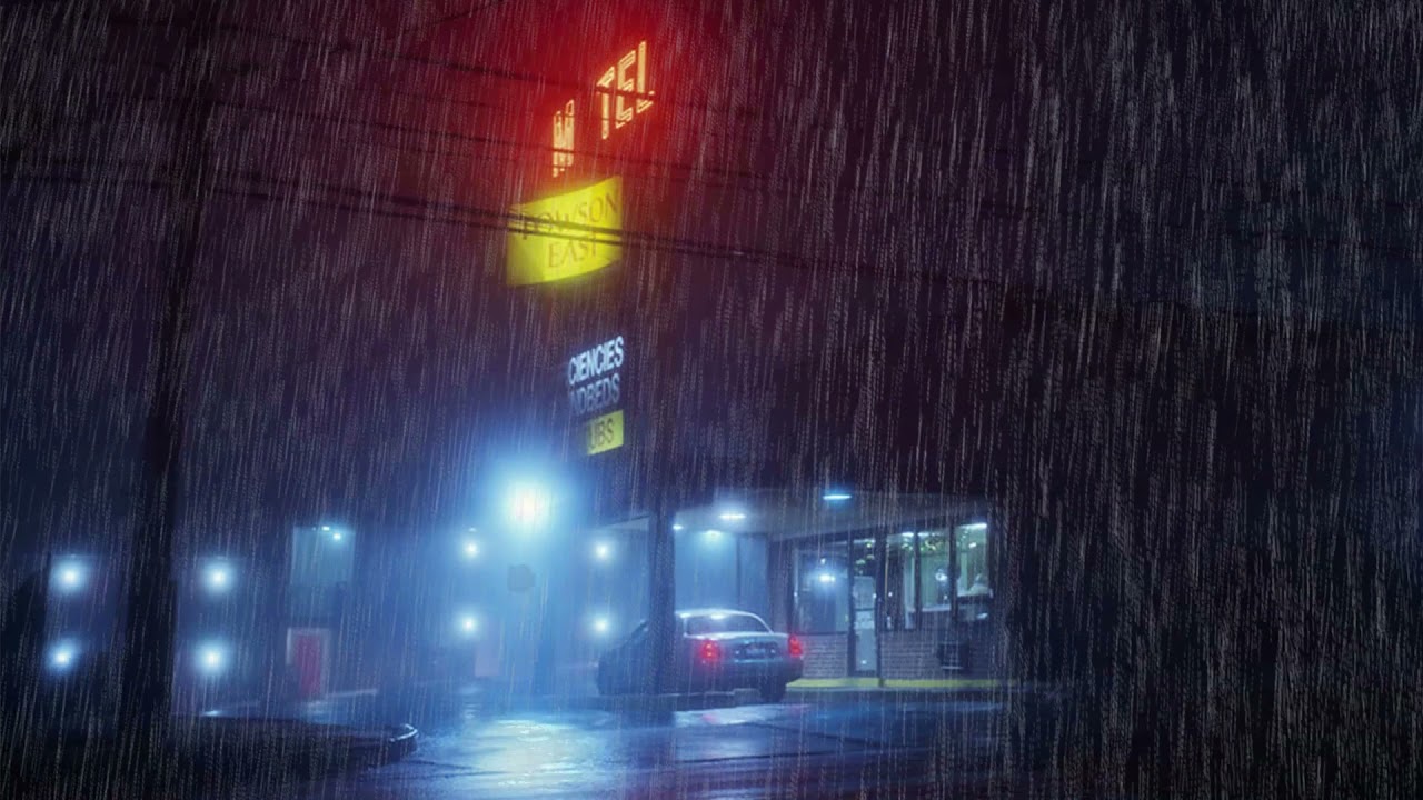 Дождь в старом мотеле в Калифорнии - звук дождя и грома для быстрого сна