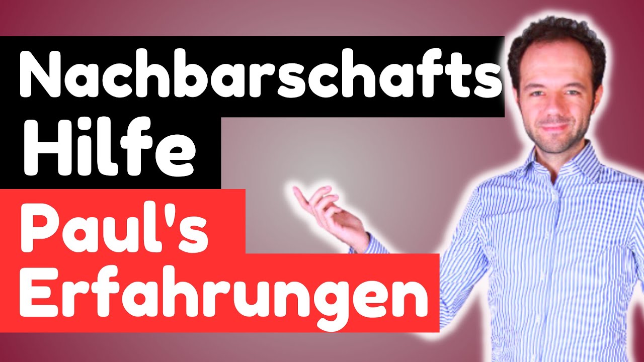 ❤️ Nachbarschaftshilfe: Pauls Erfahrung, Entlastungsbetrag