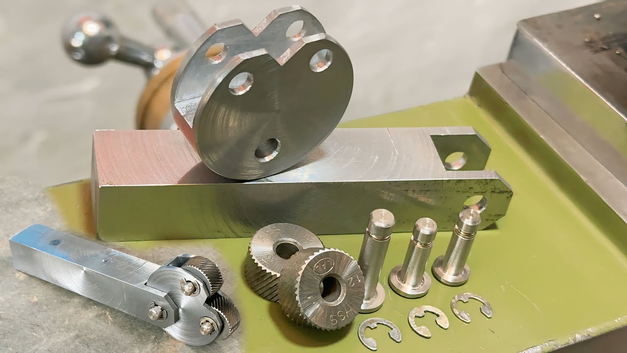 Two wheel diamond knurling tool holder making | Learning tool holder making skills on lathe