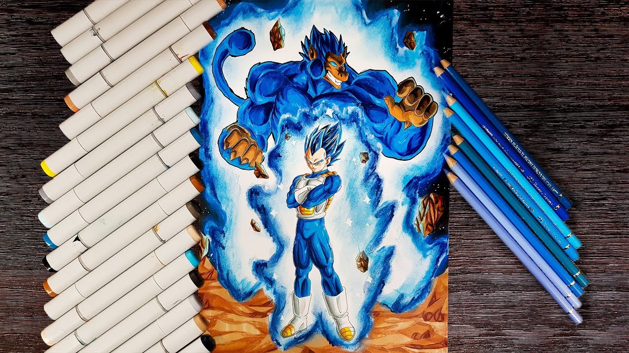 Drawing Vegeta Super Saiyan Blue Great Ape Oozaru