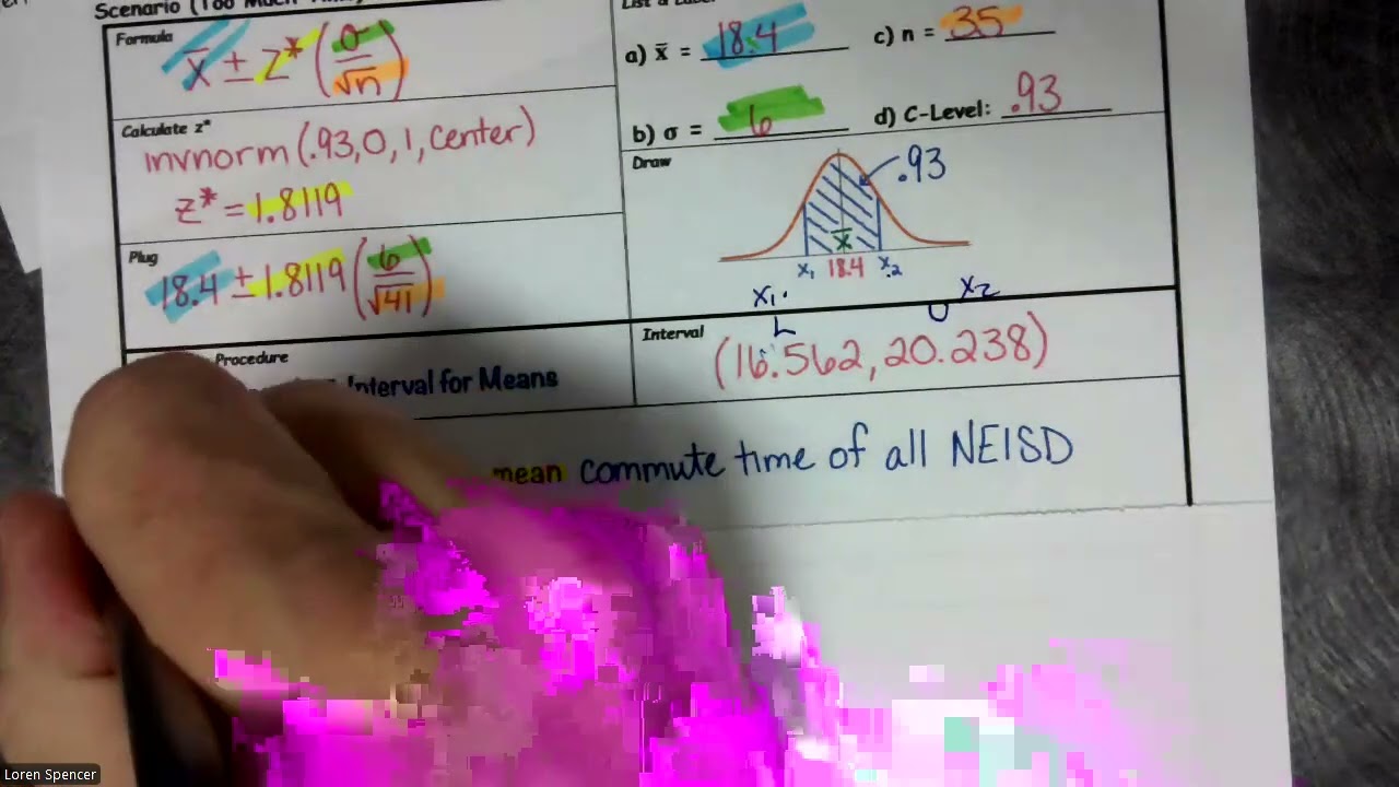 04 Unit 4Z PreQuiz Z Interval Too Much Time