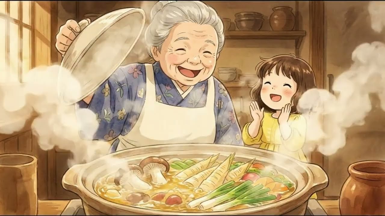Cozy Girl & Grandma Party Prep – Warm Kitchen Bonding (優しいおばあちゃんとのキッチン) | Piano & Ghibli Ambience