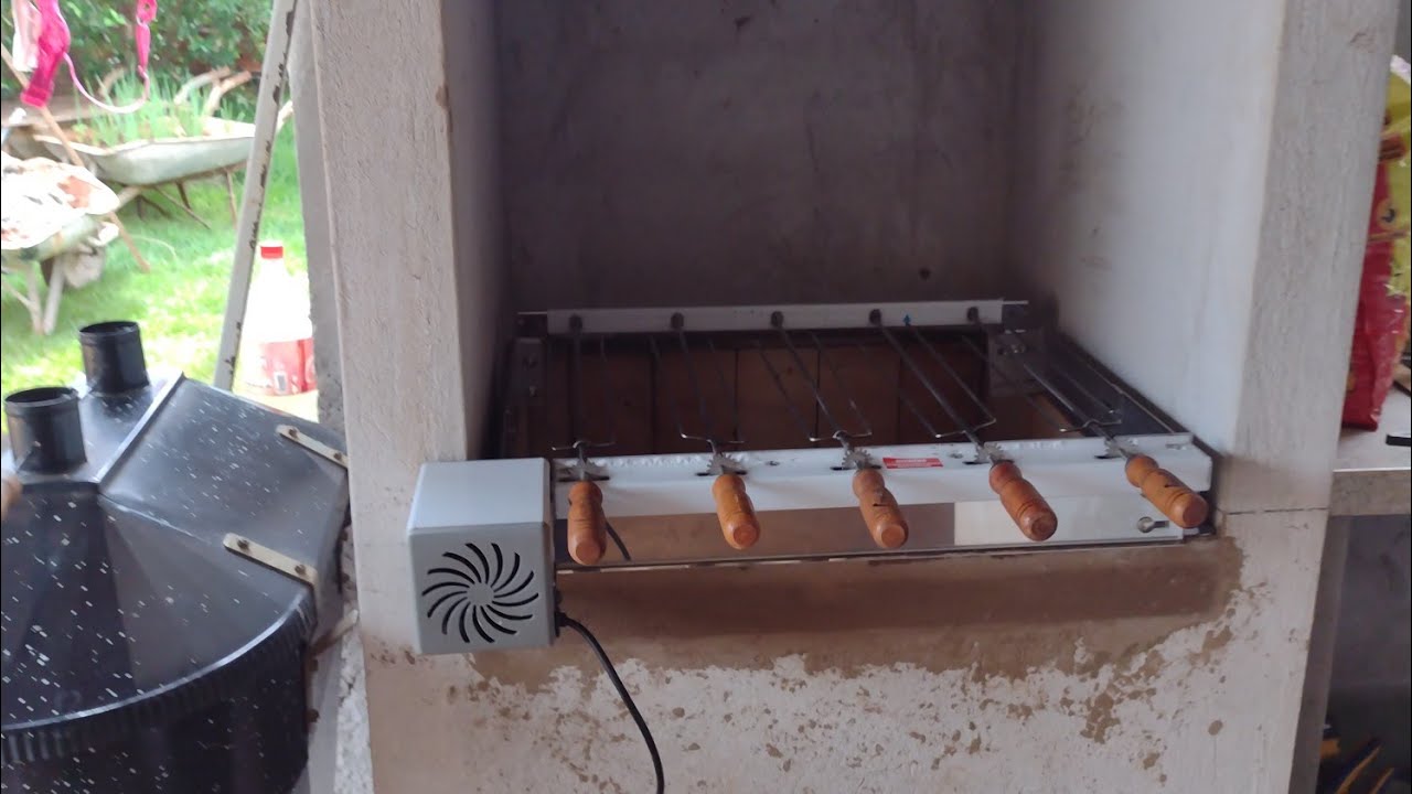 Medidas de Churrasqueira para instalar grill giratório