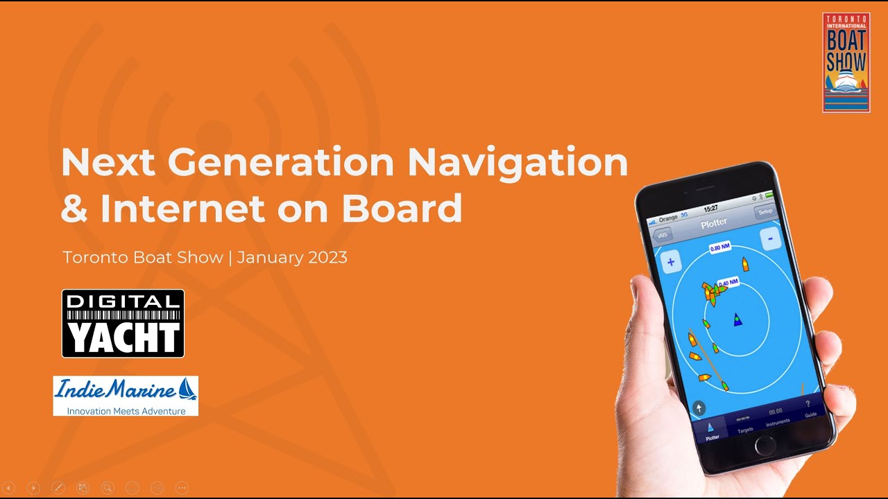 Digital Yacht Presentation at Toronto Boat Show 2023 on Internet for Boats in Canada & Tablet Nav
