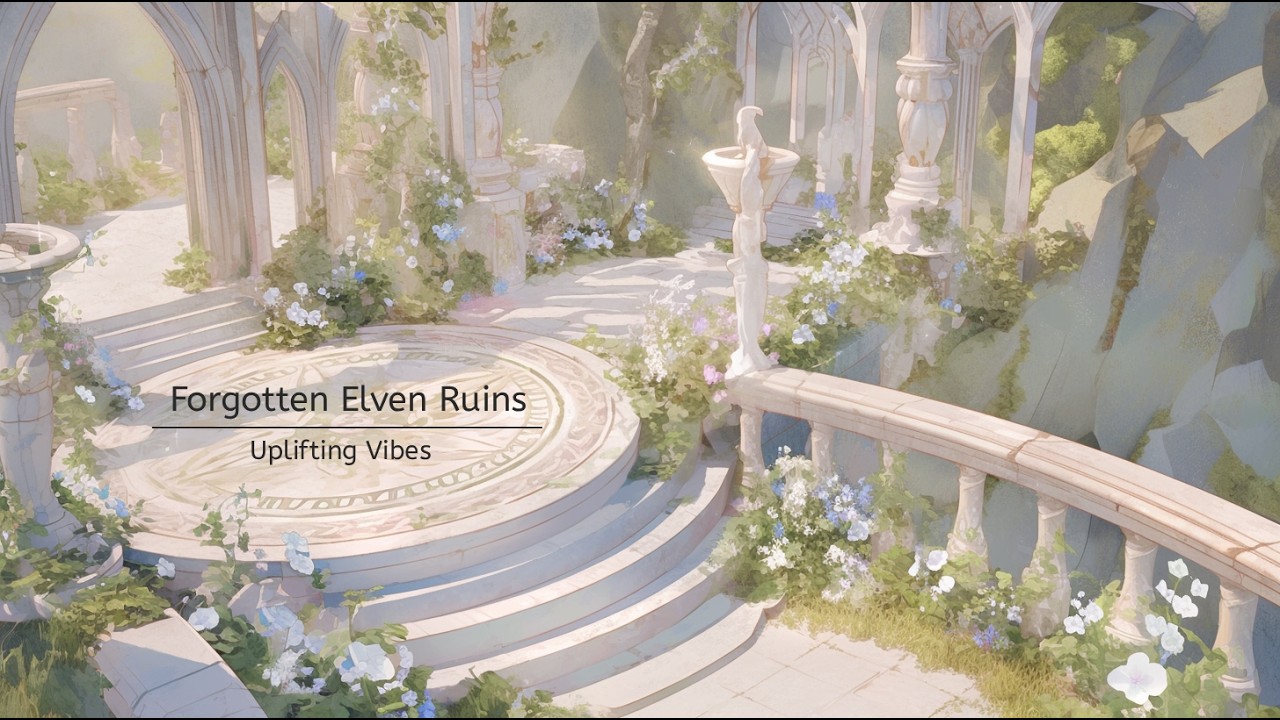 Forgotten Elven Ruins | Fantasy Anime Ambient for Focus (1 Hour Loop) 工作．專注音樂