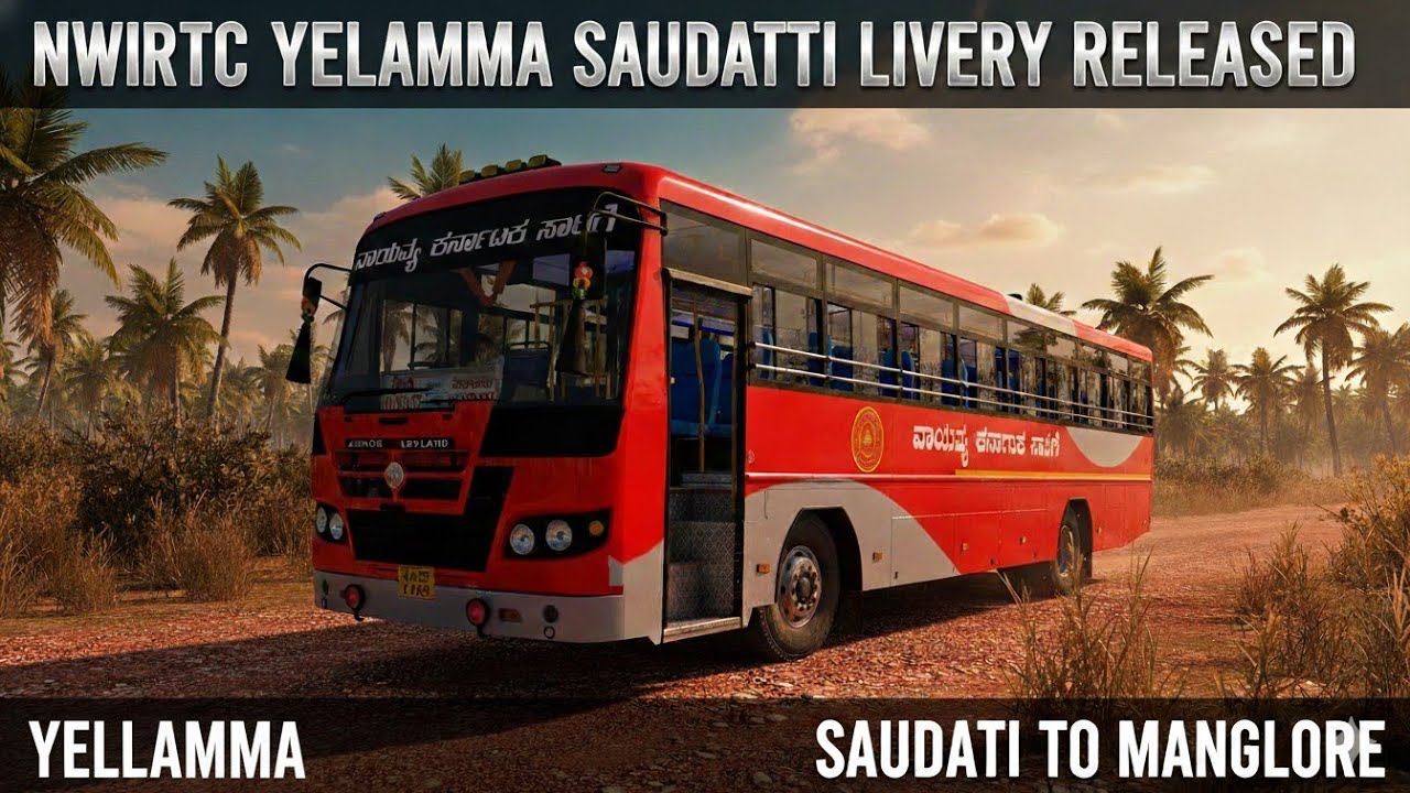 🛑 NWKRTC YELLAMMA SAUDATTI TO MANGLORE LIVERY RELEASED FOR BUS SIMULATOR INDONESIA DOWNLOAD NOW 