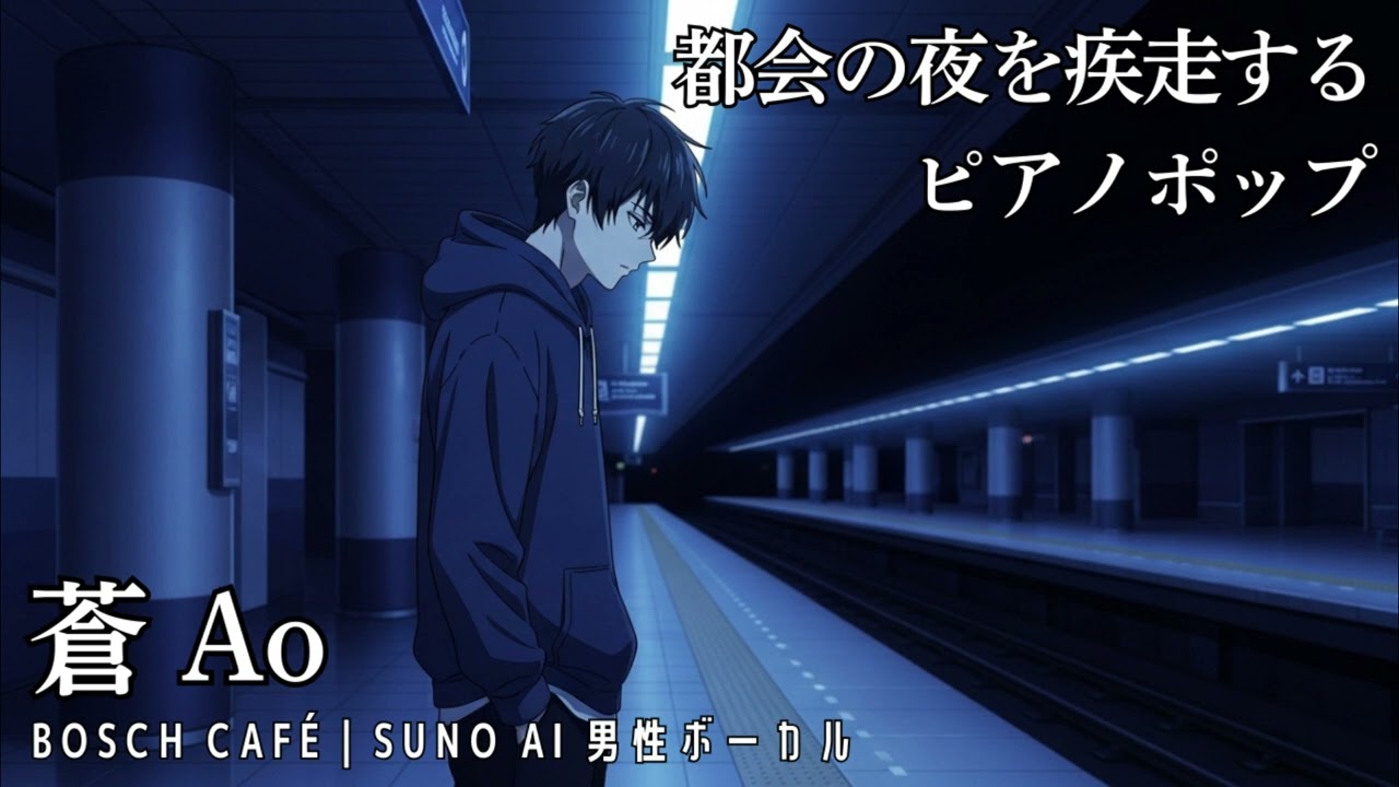 蒼 Ao | 都会の夜を鮮やかに切り裂く、疾走するピアノ・シティポップ #AI作曲 #オリジナル曲 #suno #sunoai #sunoaisong #citypop #jpop
