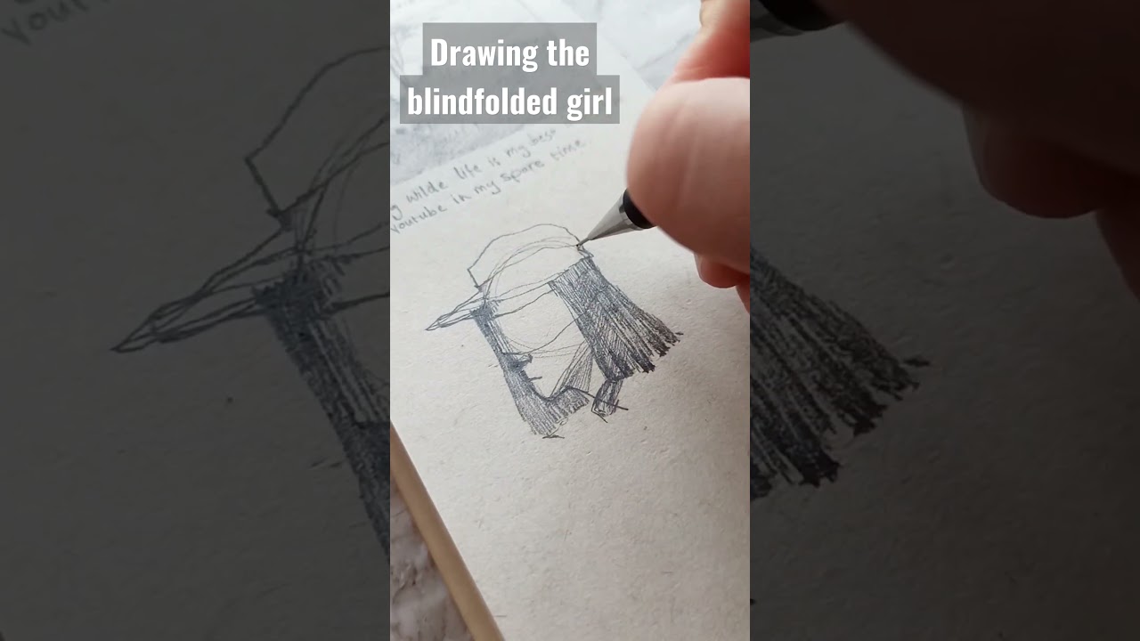 Drawing a blindfolded Girl, new superhero character🙈🌝 (#art #shorts #funny #drawing #viral )