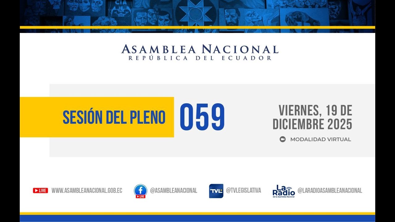 Sesi&oacute;n No. 059-AN-2025-2029 del pleno de la Asamblea Nacional