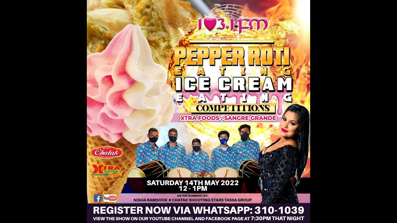 103.1FM Pepper Roti and Ice Cream Eating Contests-  Sangre Grande