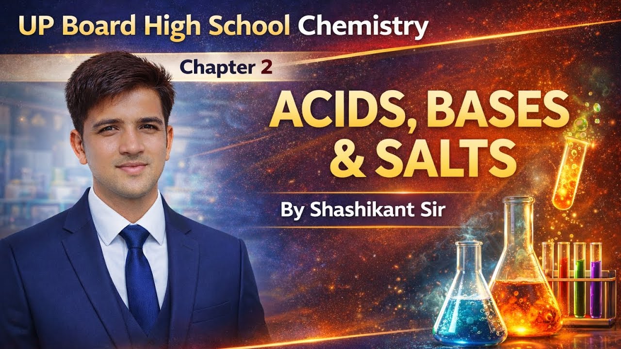 UP Board Class 10 Chemistry | अम्ल, क्षार और लवण पूरा चैप्टर एक ही वीडियो में | Board 2026 तैयारी 🔥