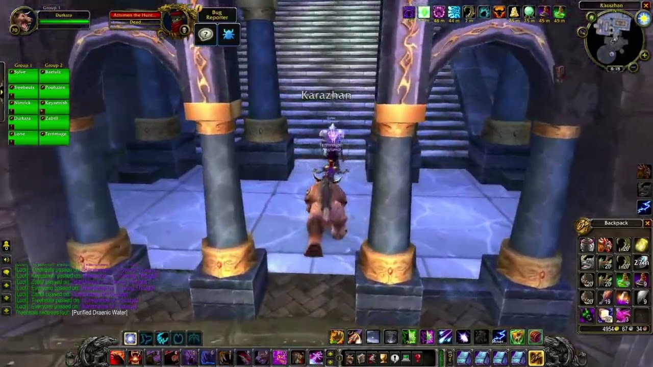 PTR kara raid with the guild - getting ready for TBC