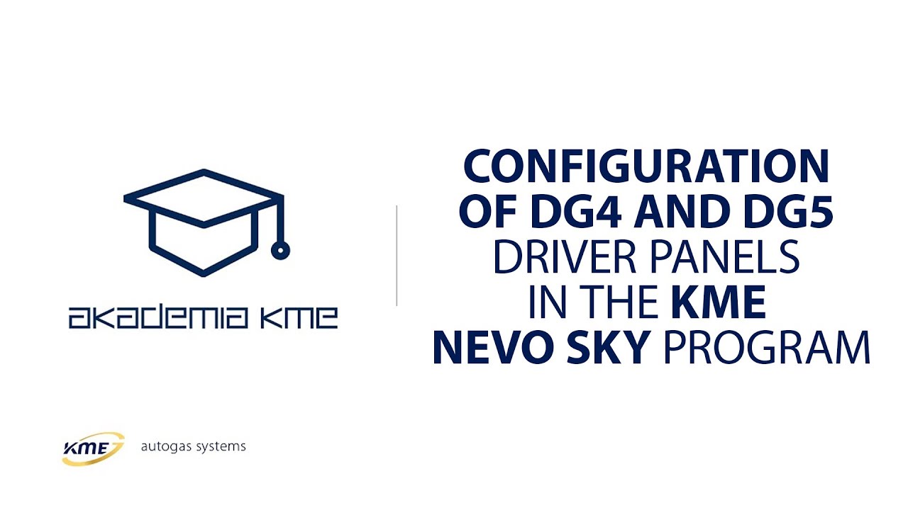 Configuration of DG4 and DG5 driver panels in the KME NEVO SKY program