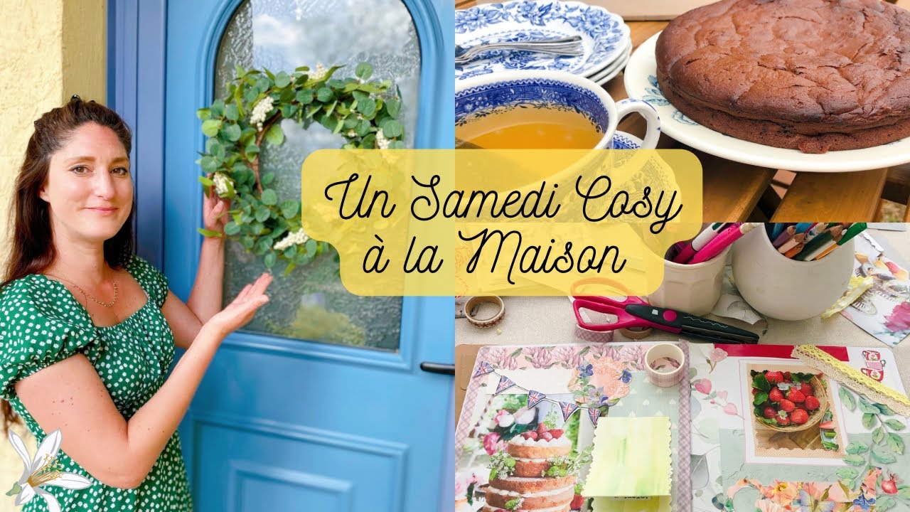 Un Samedi Cosy 🌸 vlog calm & relax : pâtisserie, lecture, scrapbooking et jardinage