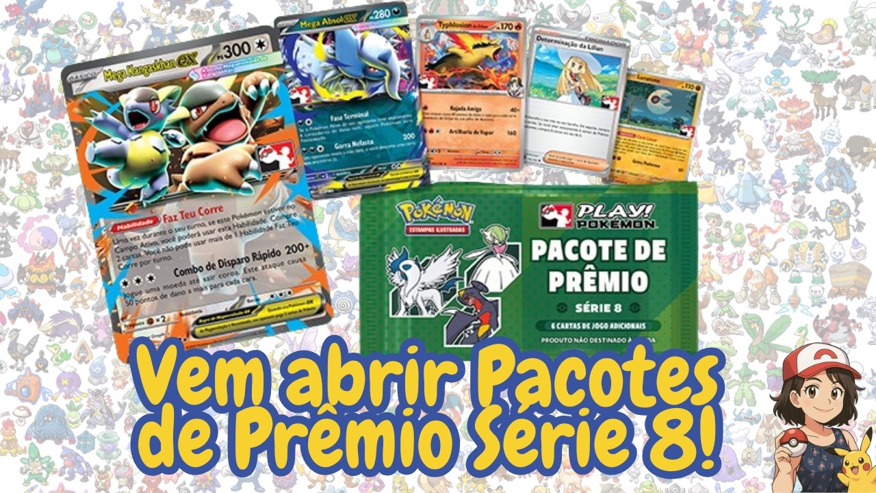 Vamos abrir PACOTE DE PRÊMIO da SÉRIE 8 - Play!Pokémon Será que começamos com sorte?