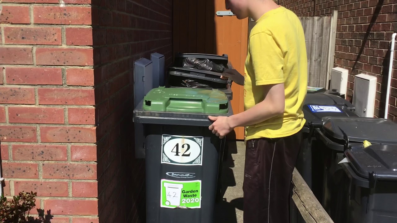 Putting the bins out for collection