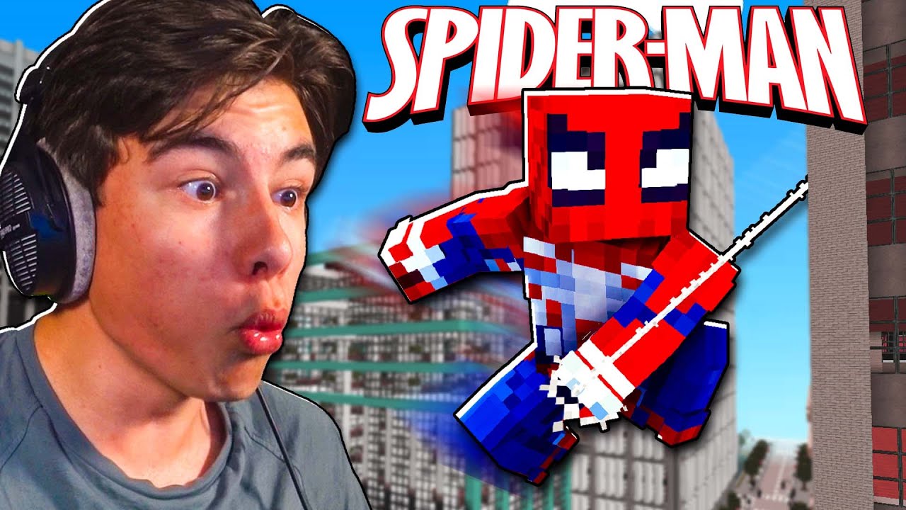 Ik ben SPIDER-MAN in Minecraft