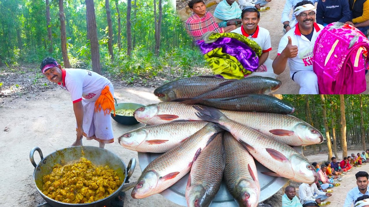 Bengali style Rui fish Posto curry cooking for village people | Rui mach ranna | villfood Kitchen
