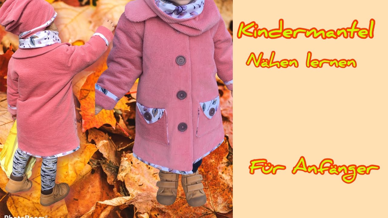 Mantel nähen für Anfänger/ Jacke mit Futter /Kindermantel mit Futter nähen /Schnittmuster kostenlos