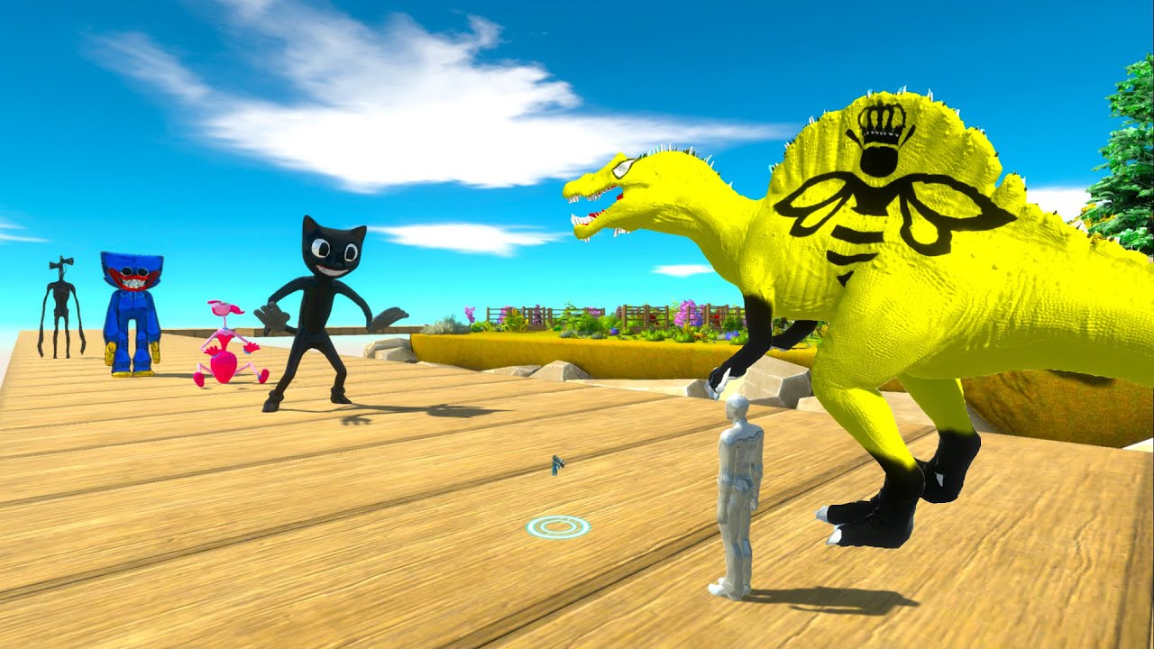 BUMBLEBEE SPINOSAURUS and FPS AVATAR RESCUE MISSION DEATH RUN - ARBS
