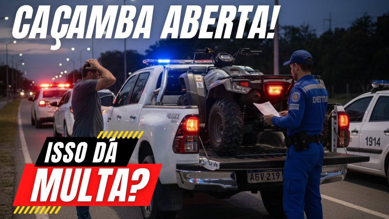 Tampa da caminhonete aberta. Pode ou não pode? A Verdade Que Ninguém Explica