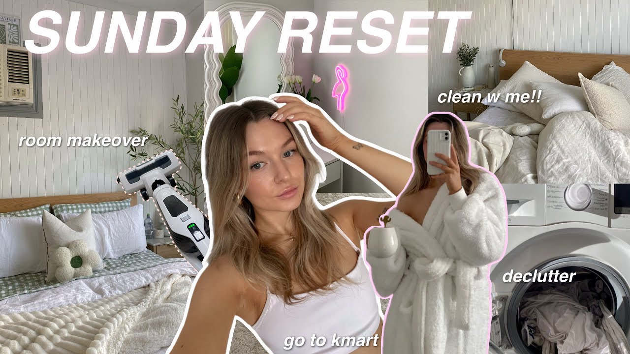 massive SUNDAY RESET (kmart haul, cosy sheets, clean with me, doing tasks i’ve been procrastinating)