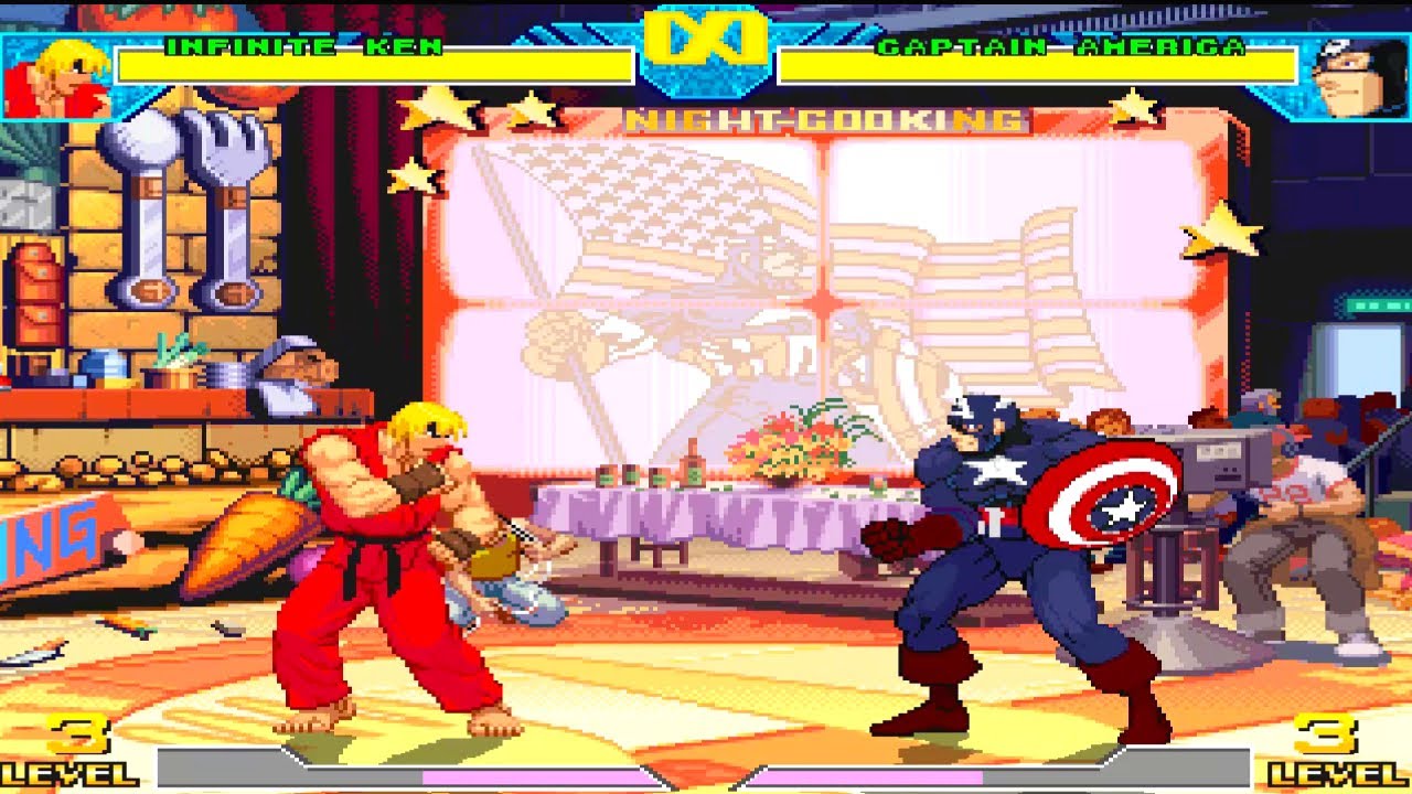 Infinite Ken VS Captain America I Marvel vs Capcom Maximum