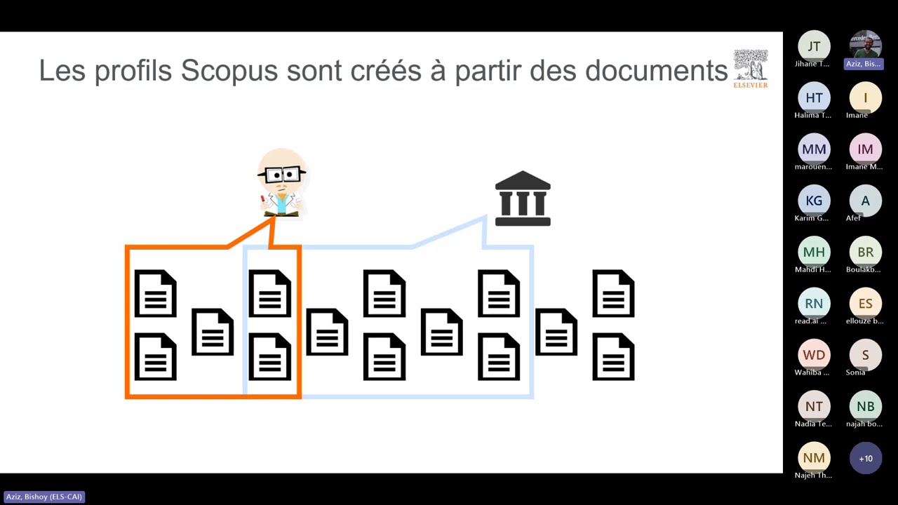 Profil d'auteur utilisant Scopus
