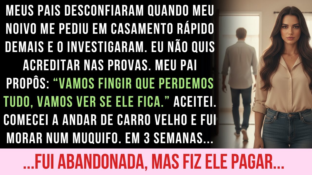 FINGI FICAR POBRE PRA TESTAR MEU NOIVO. FUI ABANDONADA. SEMANAS DEPOIS ELE CONGELOU...