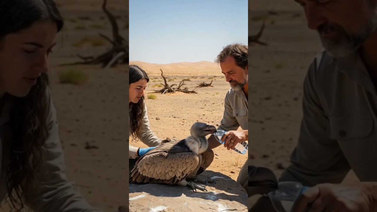 Weak and Dehydrated Vulture Rescued and Nursed Back to Health #shorts #animalrescue #love #nature