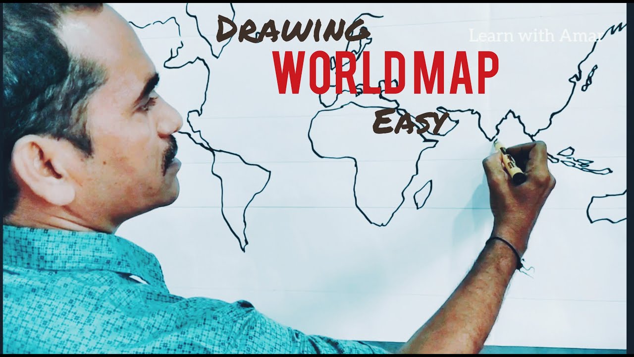 How to draw world map easily