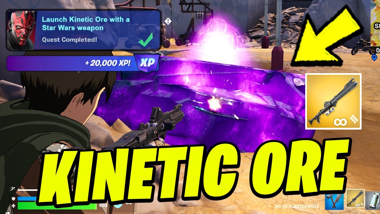 How to EASILY Launch Kinetic Ore with a Star Wars weapon - Fortnite Star Wars Quest
