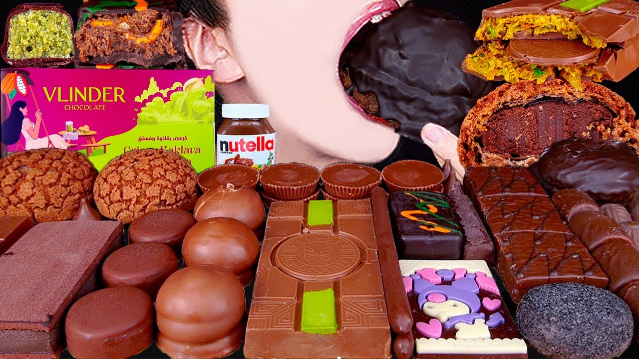 ASMR VLINDER DUBAI CHOCOLATE ICE CREAM DESSERT MUKBANG 블린더 두바이 초콜릿 먹방 ドバイチョコレート 咀嚼音 EATING SOUNDS