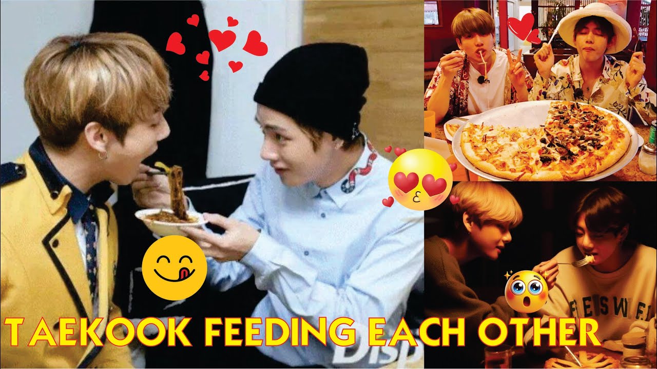Just Taekook feeding each other for 8 minutes straight