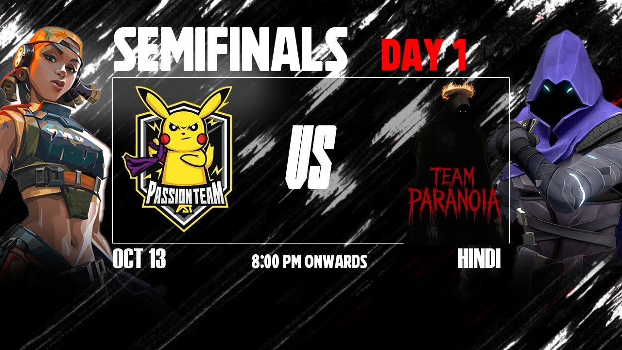 SEMI-FINALS LIVE 🔴 | VALORANT MOBILE CHAMPIONSHIP | PASSION VS PARANOIA 🏆🏆