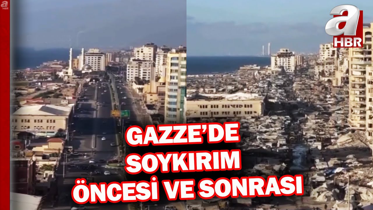 Sığınacak yer kalmadı! İşte Gazze'nin öncesi ve sonrası... | A Haber