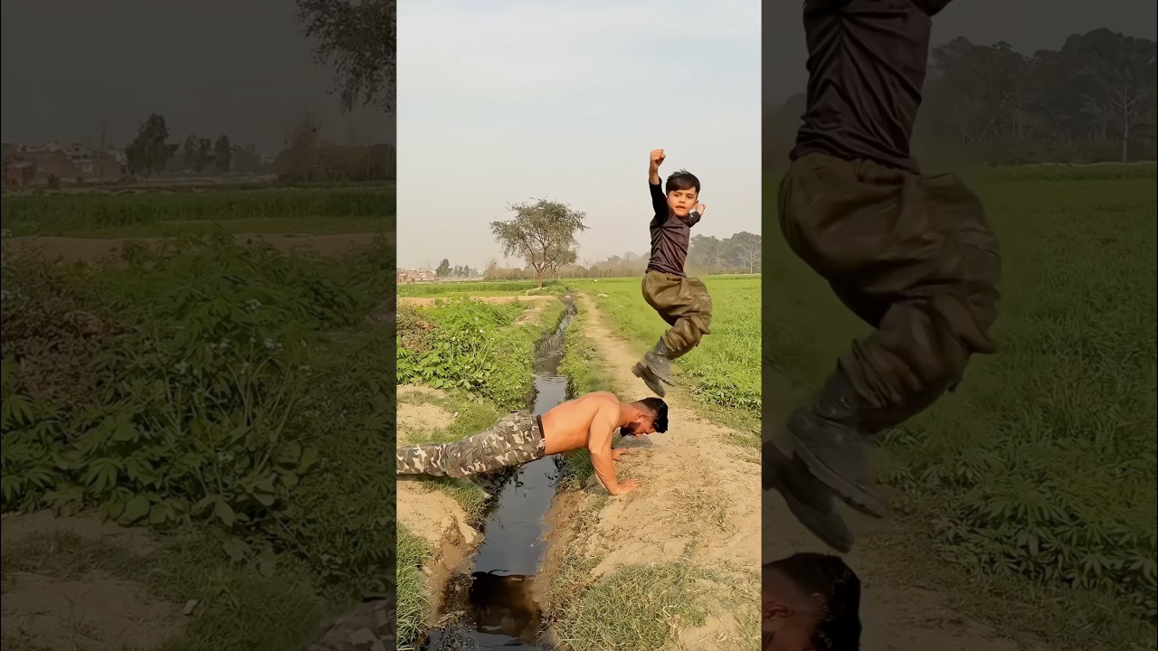 Chota Commando jumps #militarypowe #militaryeverything #military #pitbull #pakarmyzindabad #pakistan