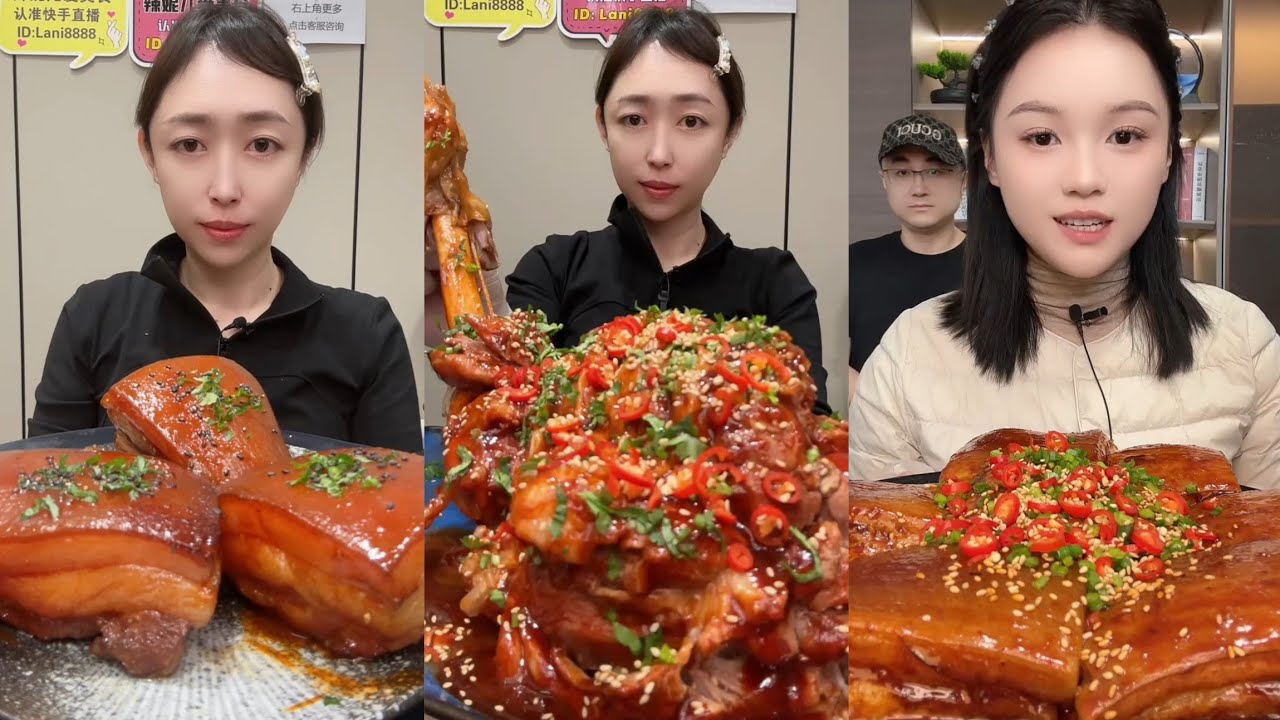 Mukbang #Spicy Noodles 🔥🍜 Pork 🤤 Meat 🍖🥓 Beef Chicken 🍗#food #beef #noodles